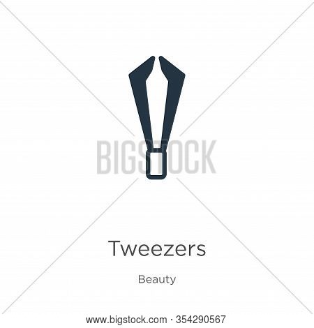 Tweezers Icon Vector. Trendy Flat Tweezers Icon From Beauty Collection Isolated On White Background.