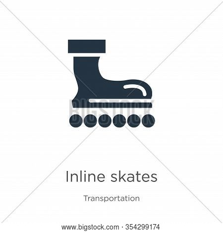 Inline Skates Icon Vector. Trendy Flat Inline Skates Icon From Transport Aytan Collection Isolated O