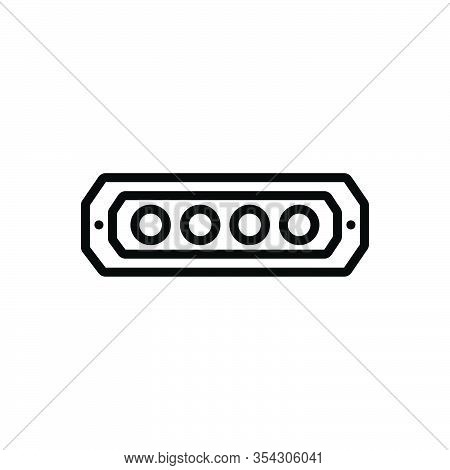 Black Line Icon For Grille-&-surface Grille Surface Grillage