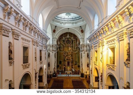 Toledo, Spain - Interior View Of The The Church Of San Ildelfonso In Toledo. Jesuit Church.