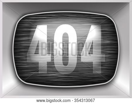404 Error Page Concept Wabe Page With Old Retro Tv. Vector Illustration