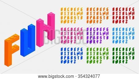 Plastic Blocks Bricks Toys Alphabets Letters Set