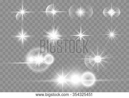 Glow Light Effect. Star Burst With Sparkles.sun.