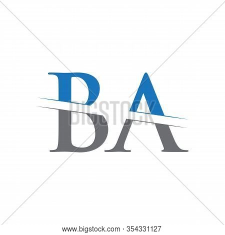 Initial Ba Letter Logo With Creative Modern Business Typography Vector Template. Creative Abstract L