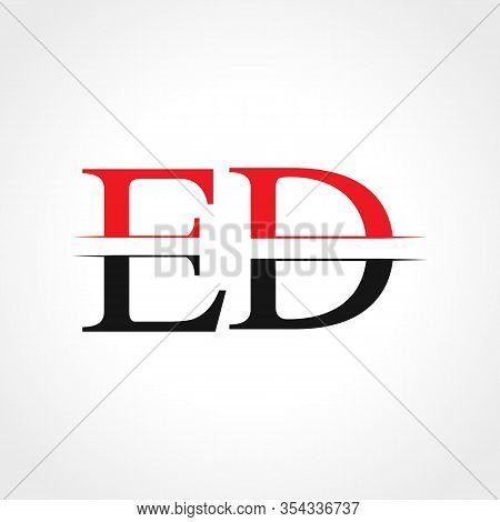 Initial Ed Letter Linked Logo Business Vector Template. Creative Letter Ed Logo Design