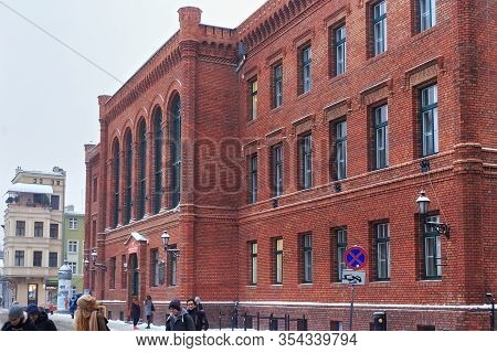 Torun, Poland - January 08, 2016: The High School Of Nicolaus Copernicus (establishment 1568). The B
