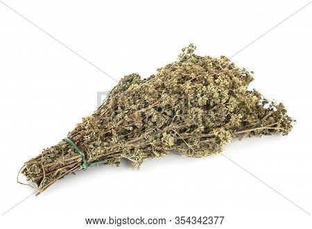 Dried Origano In Front Of White Background