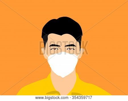 Man Wearing Masker Illustration Vector