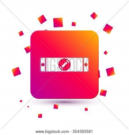 White Construction Bubble Level Icon Isolated On White Background. Waterpas, Measuring Instrument, M