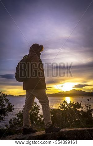 A Young Man At Dawn In The Town Of Fuenterrabia