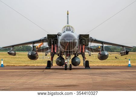 Fairford / United Kingdom - July 13, 2018: German Air Force Luftwaffe Panavia Tornado Ids 4465 Fight