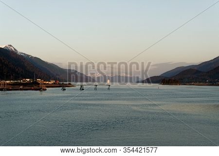 View Of Juneau, Alaska, Usa. The City And Borough Of Juneau, Commonly Known As Juneau, Is The Capita