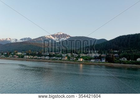 View Of Juneau, Alaska, Usa. The City And Borough Of Juneau, Commonly Known As Juneau, Is The Capita