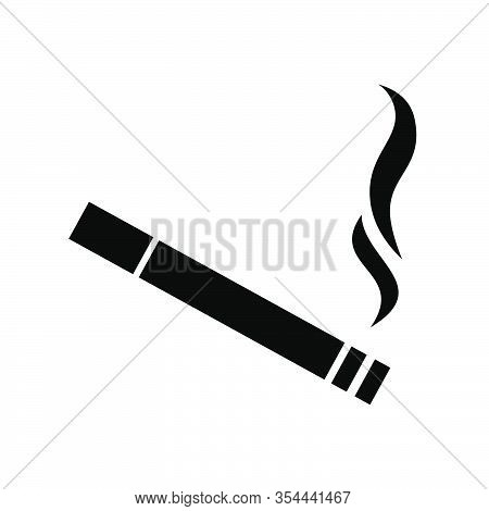 No Smoking Warning Sign Icon Vector Illustration For Graphic And Web Design.