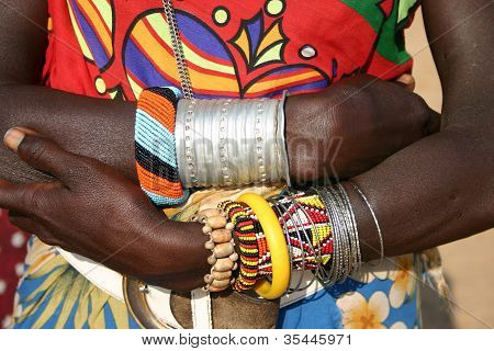 Samburu šperky a módní, Keňa, Afrika