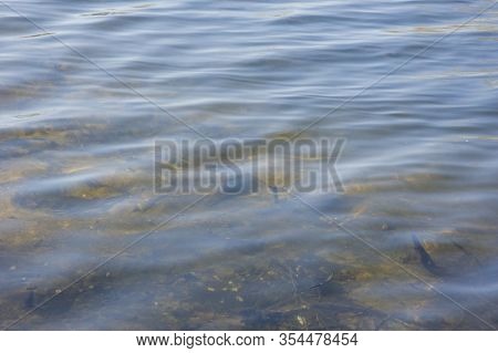 Water, Lake, Wave, Background. River Water Texture. Glare And Reflective Surface Water In River. Wat