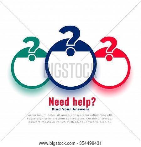 Help And Support Question Mark Web Template