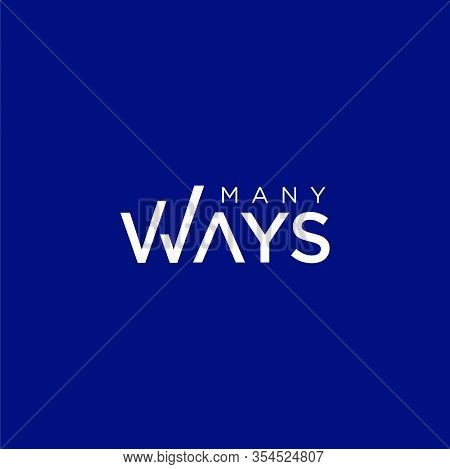 Creative Wordmark Design Of Ways With Clean Background- Eps10 - Vector.