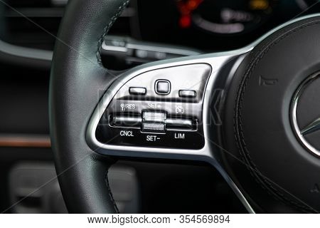 Novosibirsk, Russia - March 06, 2020:  Mercedes-benz  Gls-class, Close-up Of The Multiwheel With Pho