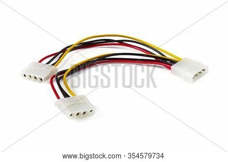 Molex Splitter For Connecting Equipment Isolated On White