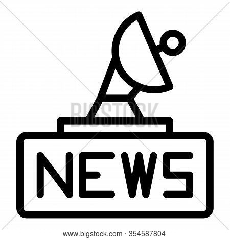 False Media News Icon. Outline False Media News Vector Icon For Web Design Isolated On White Backgro