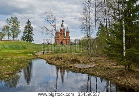 Tver Region, Volga, Russia - May 9, 2014: Volgoverkhovye Olginsky Convent Church Transfiguration In 