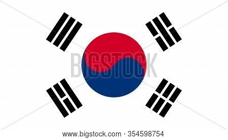 High Resolution South Korea Flag. South Korea Texture. The Flag Of South Korea,
