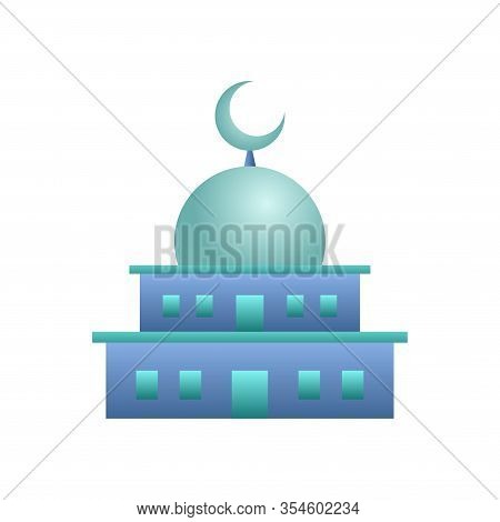 Illustration Of A Mosque Building With A Dome