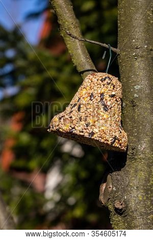 Bell From Various Grains, A Delicacy For All The Birds In The Garden