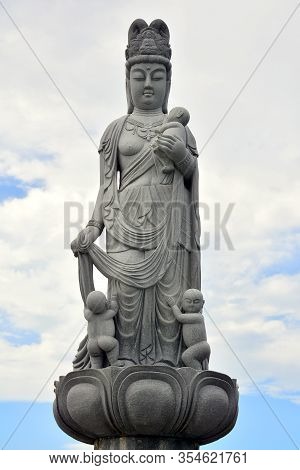 Cavite, Ph - Dec. 3: Japanese Garden Of Peace Kan-non Statue At Corregidor Island On December 3, 201