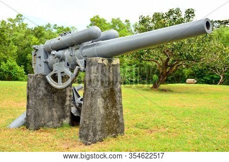Cavite, Ph - Dec. 3: Japanese Garden Of Peace Anti Aircraft Display At Corregidor Island On December