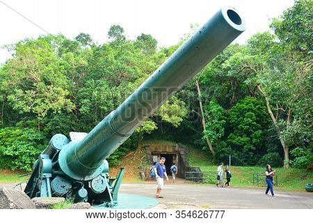 Cavite, Ph - Dec. 3: Battery Hearn Mortar Cannon At Corregidor Island On December 3, 2016 In Cavite,