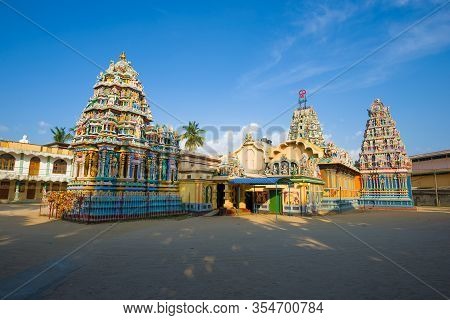 Ancient Hindu Temple Complex Sri Bhadrakali Amman Kovil (kali Kovil) On A Sunny Day. Trincomalee, Sr
