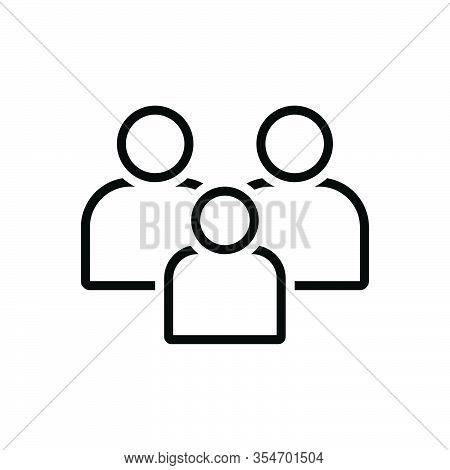 Black Line Icon For Family Tribe People Folk Group Ancestry Heritage Genealogy Human Together