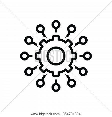 Black Line Icon For Manage Administer Dominate Organize Maintain Supervise