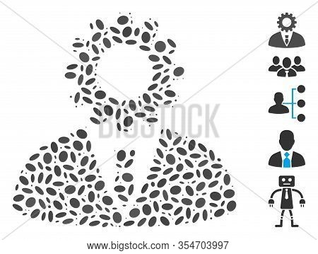 Dot Mosaic Based On Soulless Official Bureaucrat. Mosaic Vector Soulless Official Bureaucrat Is Desi