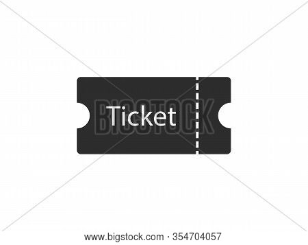 Ecommerce, Ticket Icon. Vector Illustration, Flat Design.