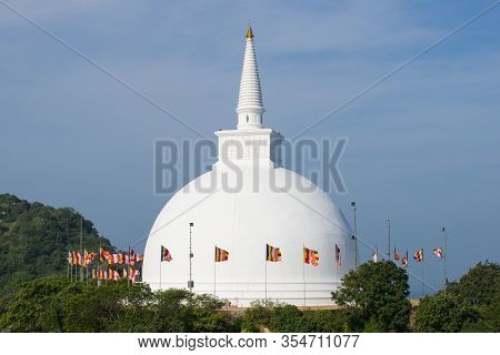 Old Mahaseya Dagoba On A Sunny Day. Mihintale, Sri Lanka