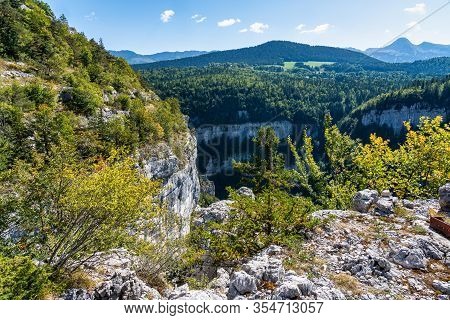 Gorges De La Bourne, The Bourne Canyon Near Villard De Lans, Vercors In France, Europe