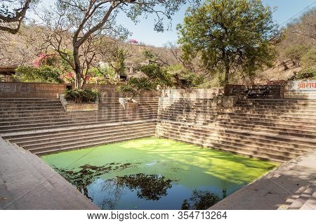 Barsana, Uttar Pradesh, India - March 22, 2019: Shri Radha Sarovar Is Holy Pond In Barsana