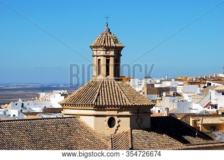 Elevated View Of Mercy Church (iglesia De La Merced) And Town Buildings, Osuna, Seville Province, An