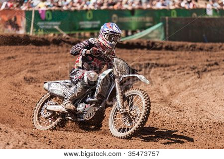 Semigorje, Russland 22. Juli: Unbekannte Fahrer beim grand Prix von Russland der Fim Motocross Weltmeister