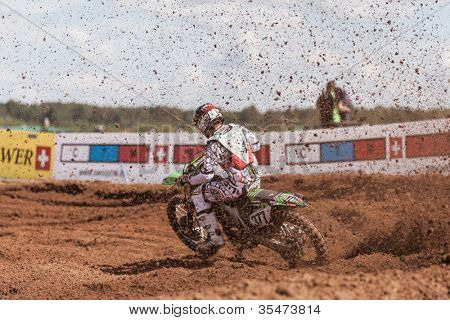 Semigorje, Russland 22. Juli: Unbekannte Fahrer beim grand Prix von Russland der Fim Motocross Weltmeister