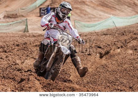 Semigorje, Russland 22. Juli: Unbekannte Fahrer beim grand Prix von Russland der Fim Motocross Weltmeister