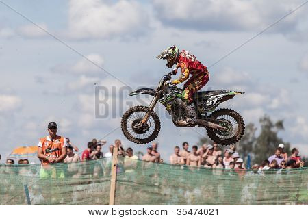 Semigorje, Russland 22. Juli: Unbekannte Fahrer beim grand Prix von Russland der Fim Motocross Weltmeister