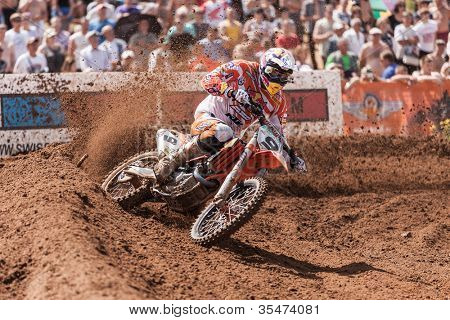 Semigorje, Russland 22. Juli: Unbekannte Fahrer beim grand Prix von Russland der Fim Motocross Weltmeister