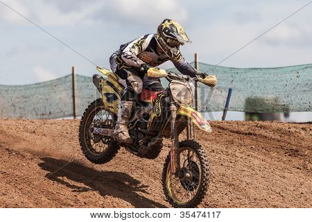 SEMIGORJE, Russland - Juli 22: Unidentified Fahrer beim Grand Prix von Russland der FIM Motocross World Champ