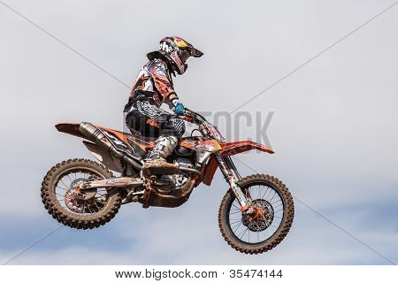 SEMIGORJE, Russland - Juli 22: Unidentified Fahrer beim Grand Prix von Russland der FIM Motocross World Champ