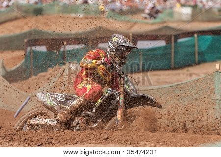 SEMIGORJE, Russland - Juli 22: Unidentified Fahrer beim Grand Prix von Russland der FIM Motocross World Champ