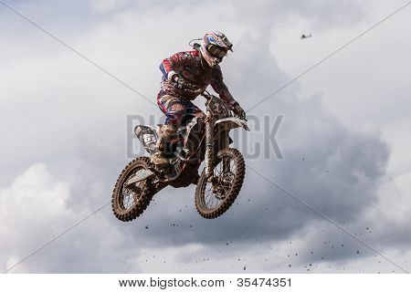 Semigorje, Russland 22. Juli: Unbekannte Fahrer beim grand Prix von Russland der Fim Motocross Weltmeister